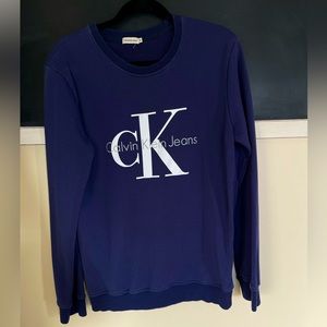 Calvin Klein Navy Blue Sweatshirt Size Medium